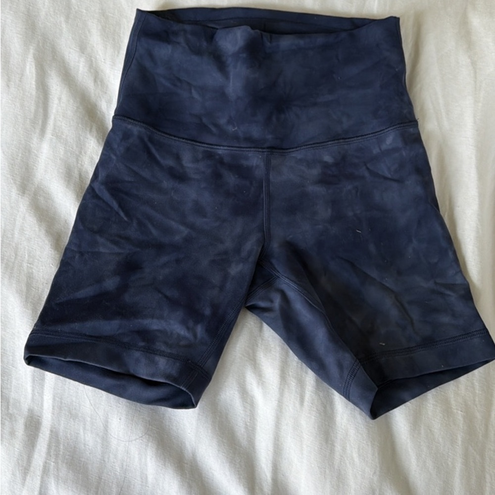 Women's Navy Blue High-Waisted Shorts